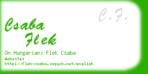 csaba flek business card